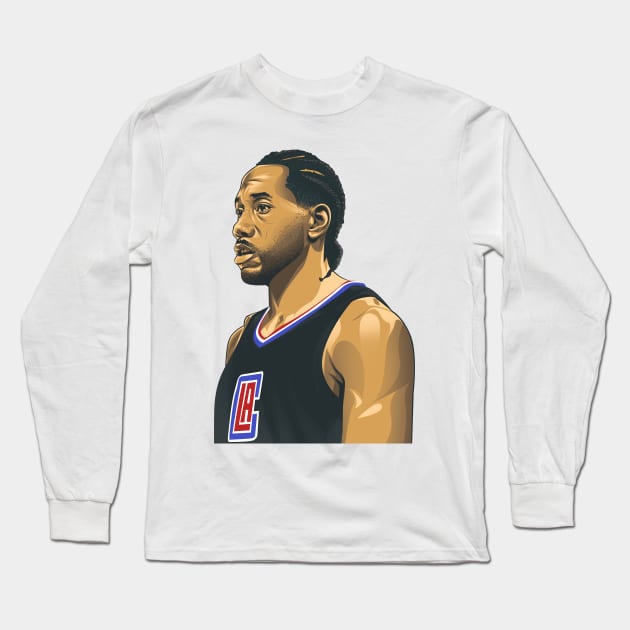 Kawhi Leonard Vector Tees Long Sleeve T-Shirt by knnthmrctn